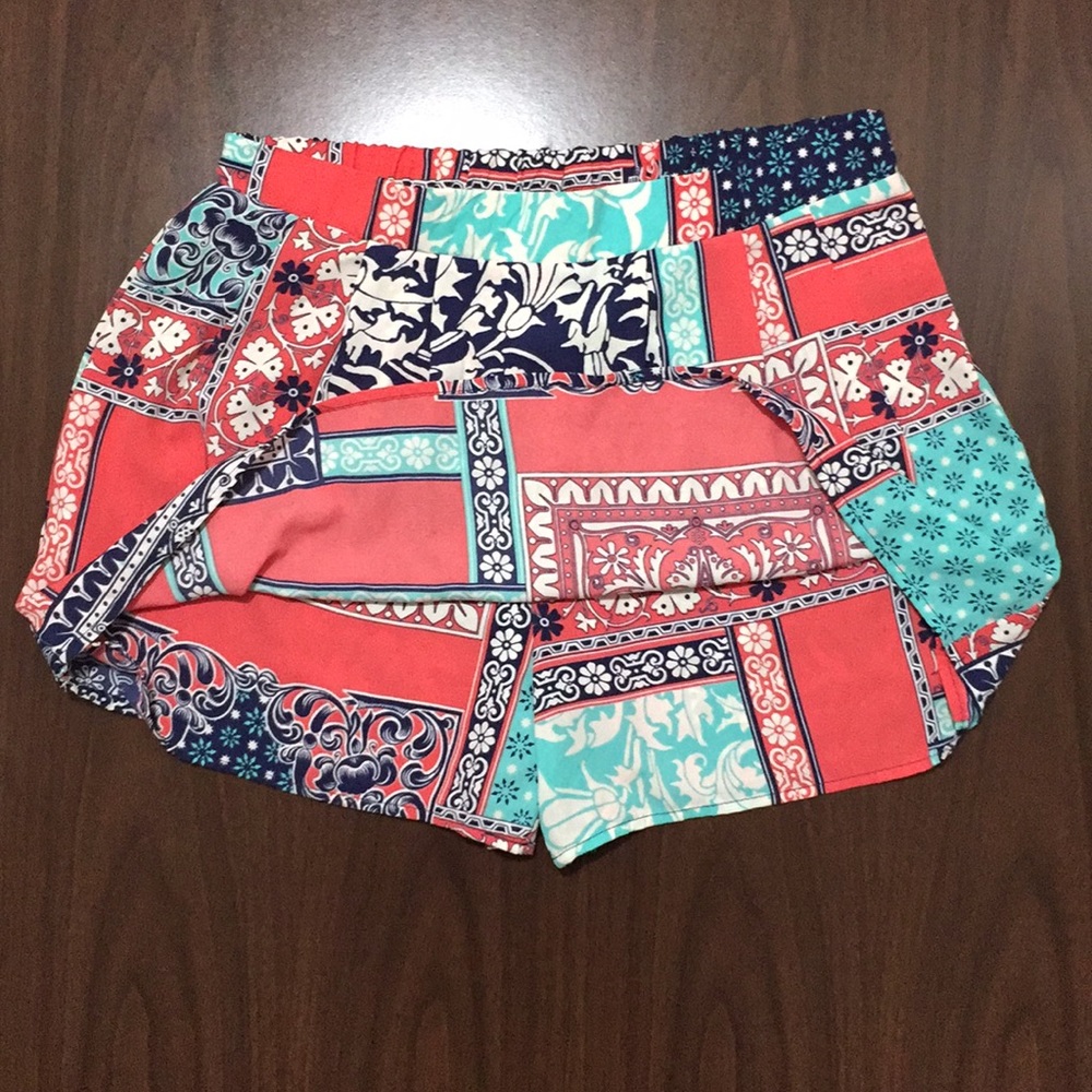 Colorful Patterned Skort - Picture 2 of 4